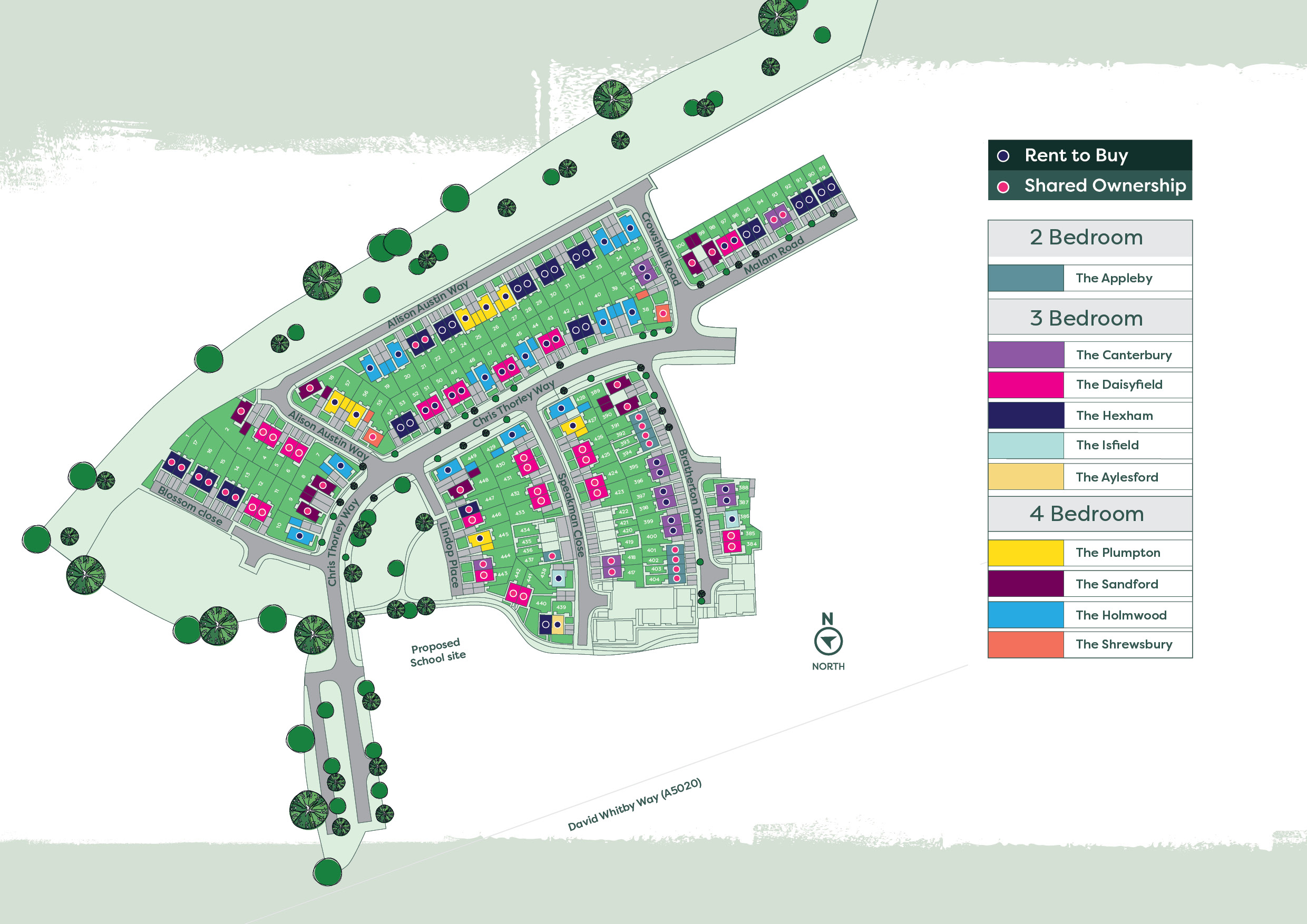 Development siteplan - Contact Onward for an accessible alternative