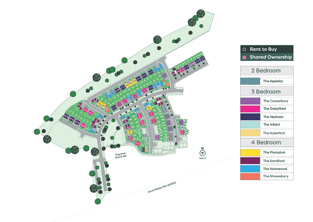 Development siteplan - Contact Onward for an accessible alternative
