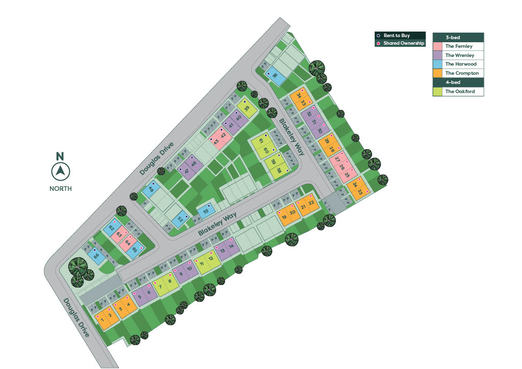 Development siteplan - Contact Onward for an accessible alternative